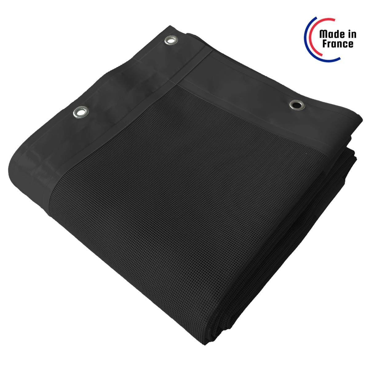 Bâche brise vue micro-perforée Tecplast mp460bv 3x3m - noire - garantie 5 ans-4
