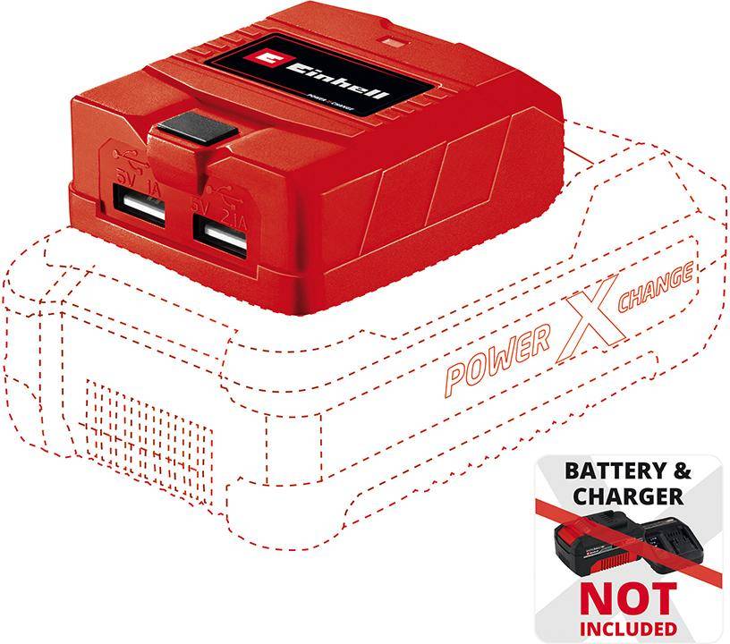 Einhell 4514120 TC-CP 18 Li USB-Solo Adaptateur de batterie lithium-3