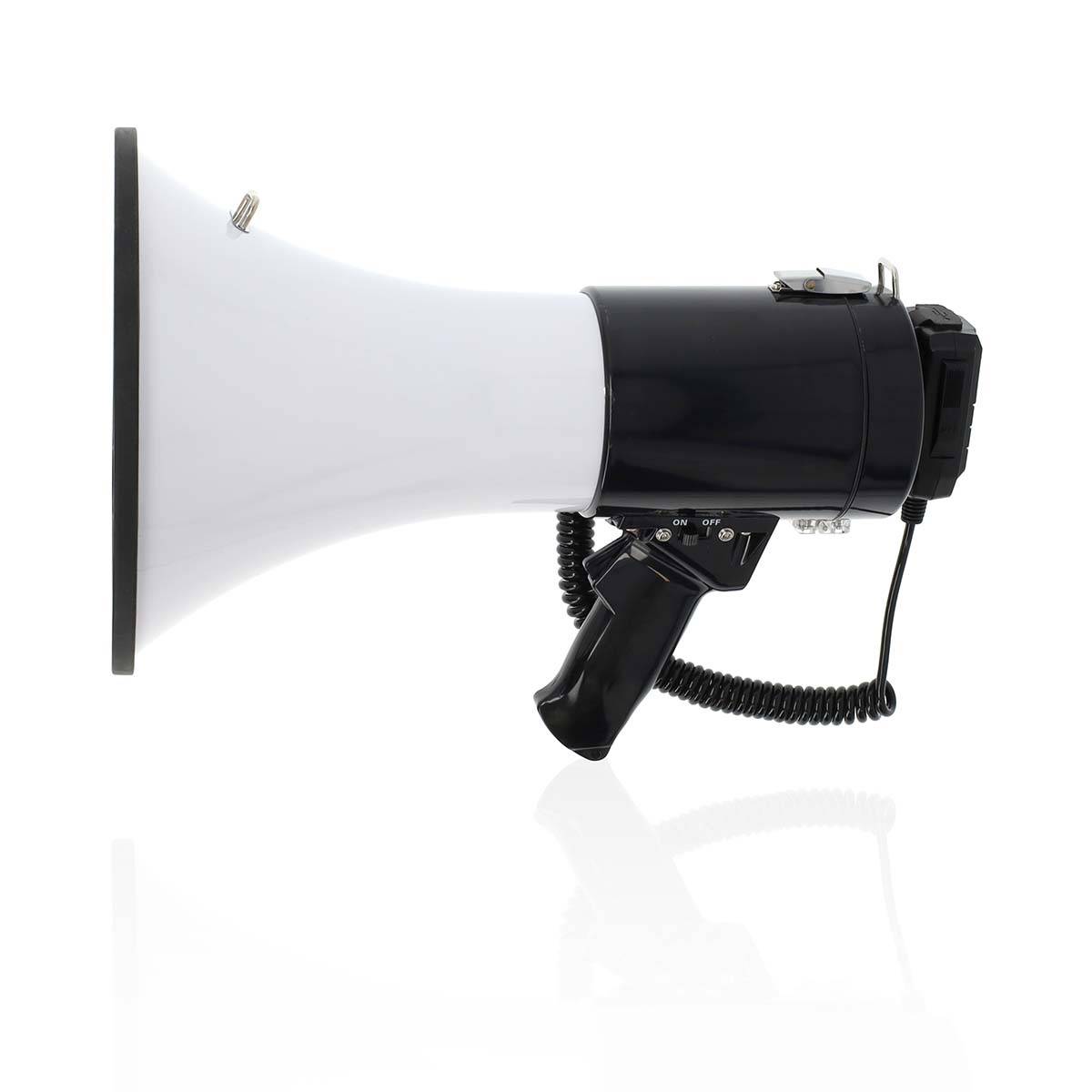 Mégaphone avec Bluetooth / Port USB Portée 1500m 120dB 25W et Micro Amovible-0