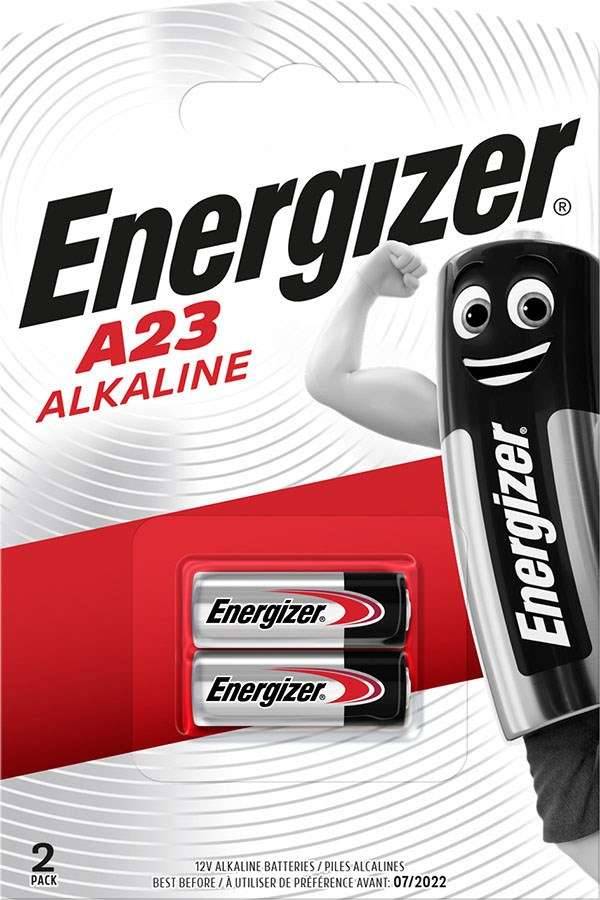 Piles alcalines Energizer, A23, MN21, V23GA, 12 V, pour appareils électroniques, blister (lot de 2)-0