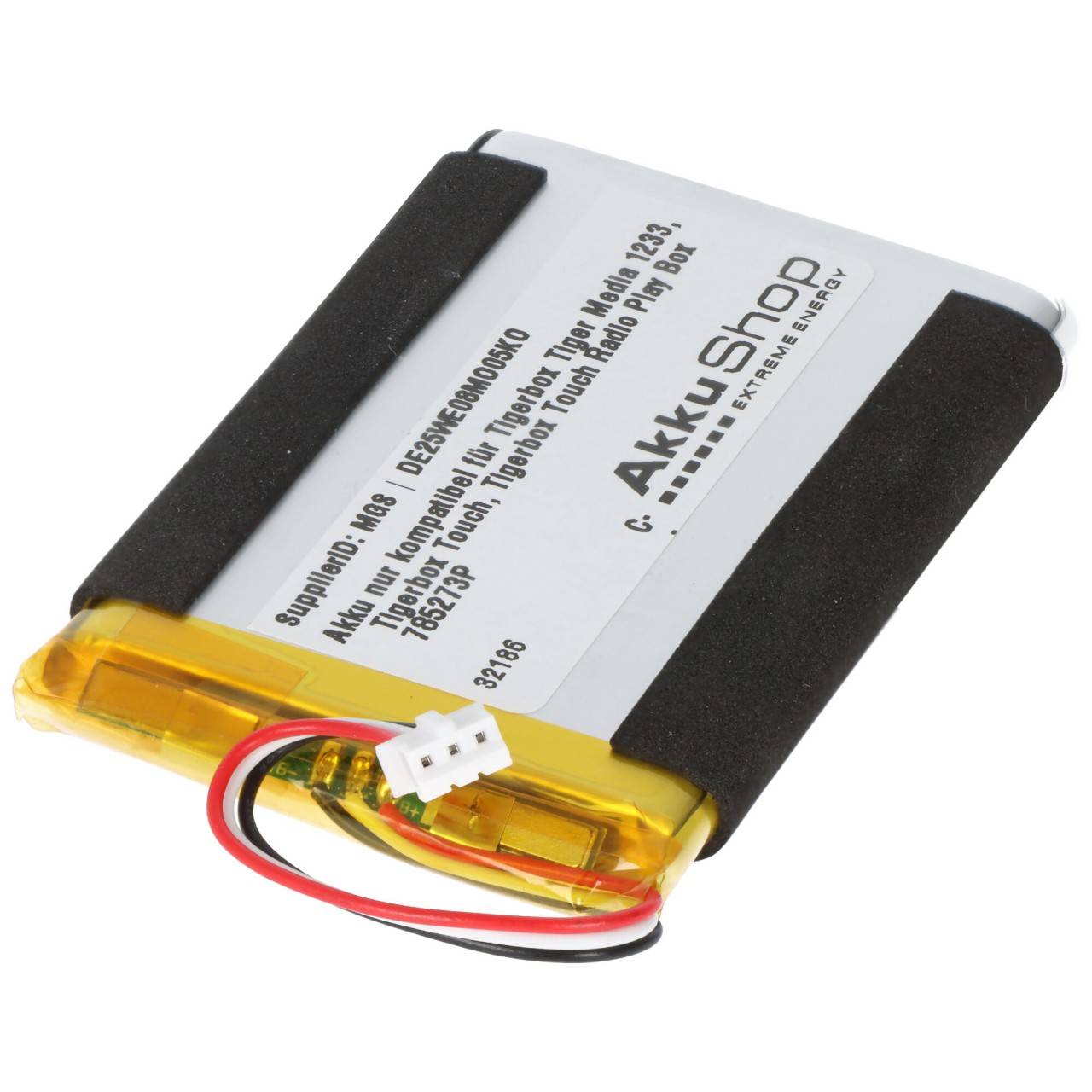 Batterie compatible uniquement avec Tigerbox Tiger Media 1233, Tigerbox Touch, Tigerbox Touch Radio Play Box 785273P-0