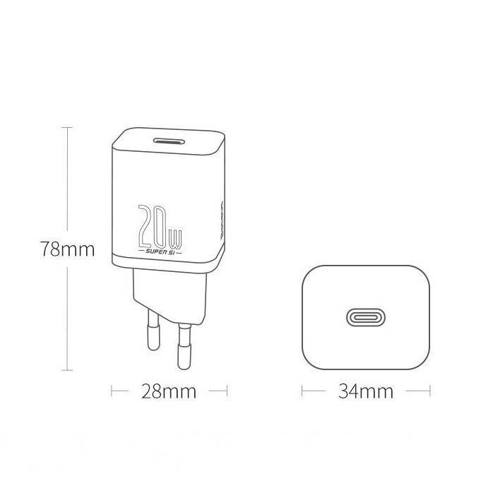 Image du symbole pour Chargeur Secteur USB-C 20W Modèle CCCJGCE Super Si Quick