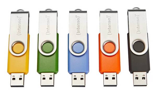 INTENSO Clé USB 2.0 Basic Line - Pack de 5 x 16 Go