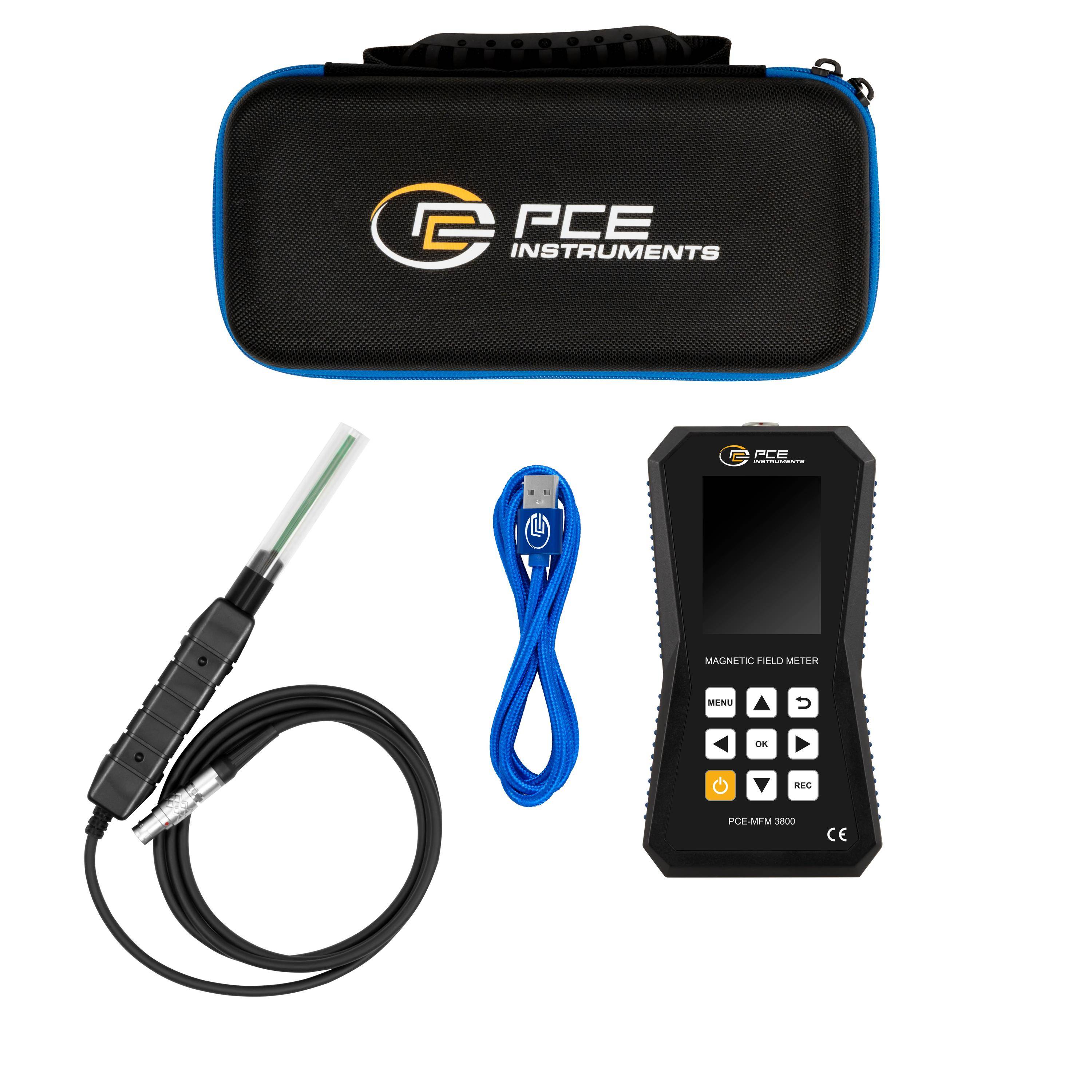 PCE Instruments PCE-MFM 3800 Testeur de champ magnétique avec slot pour carte SD-5