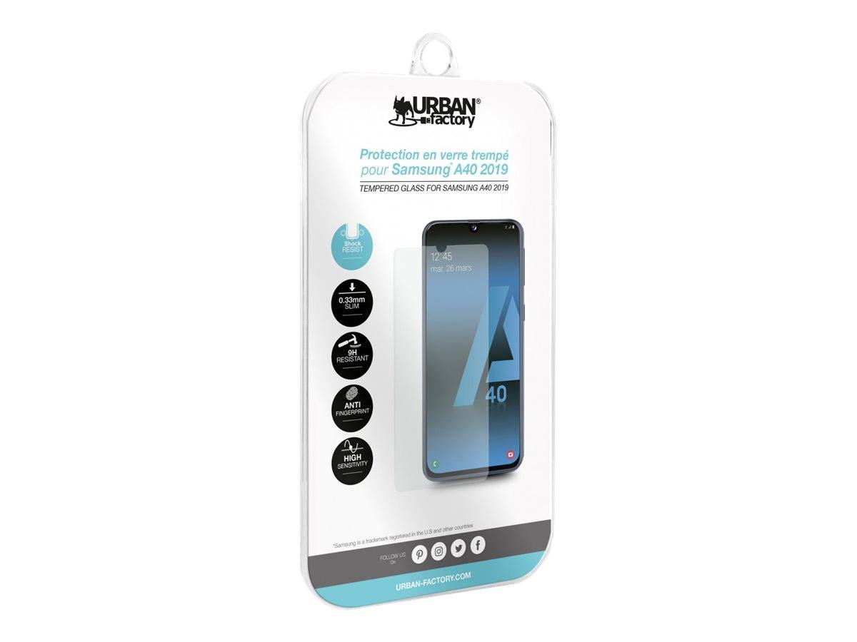 URBAN FACTORY Samsung Protection en Verre Trempe Samsung A40 2019-1