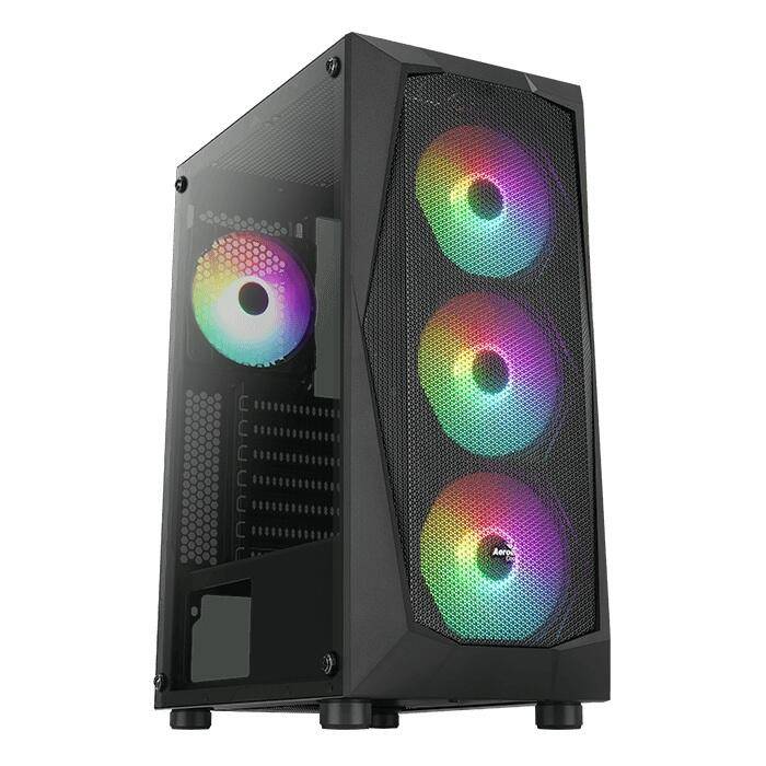 Aerocool Falcon-A-BK-v2, PC, Noir, ATX, micro ATX, Mini-ITX, ABS, SPCC, Acier, 15,7 cm, 29 cm-0