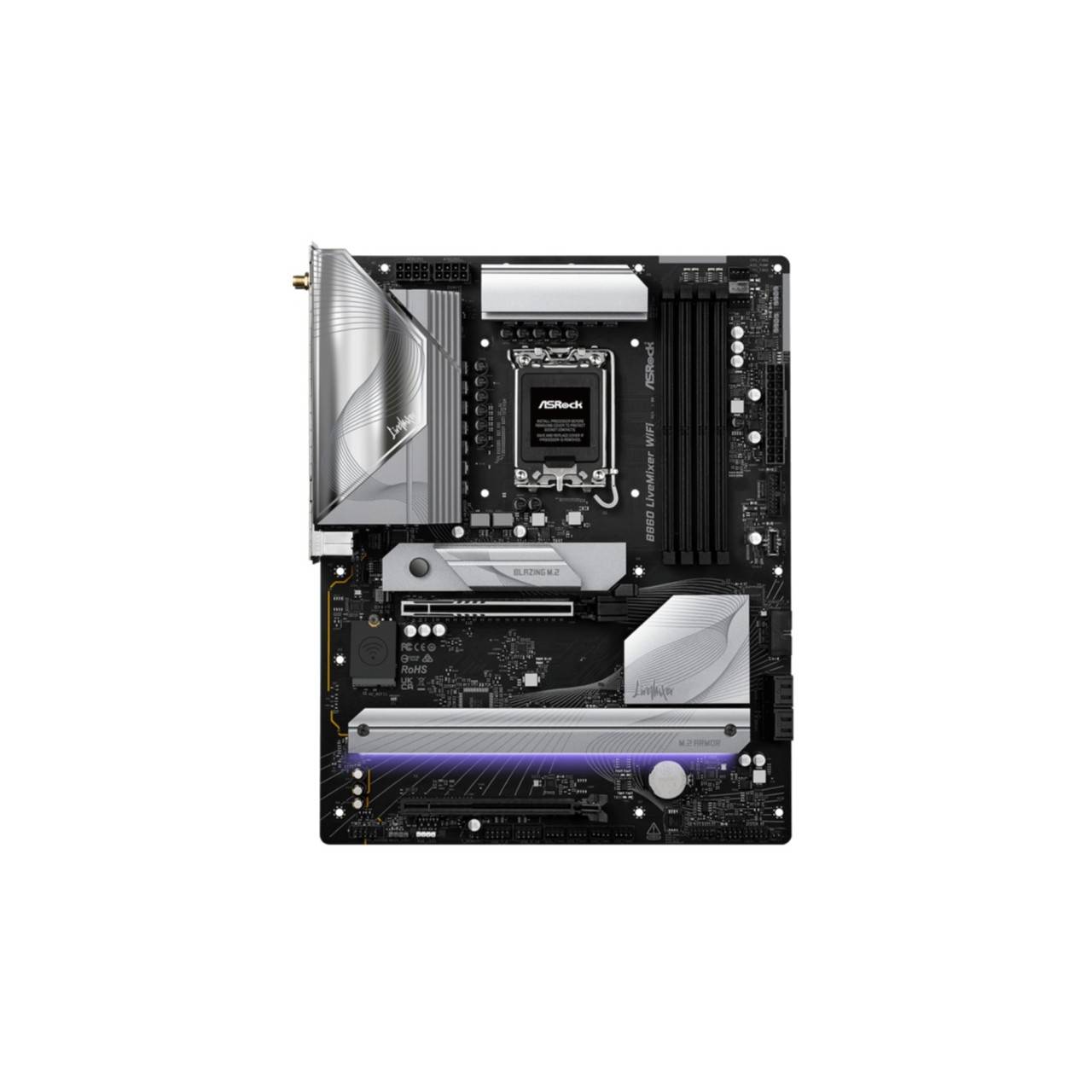 Asrock B860 LiveMixer WiFi, Intel, LGA 1851 (Socket V1), Intel Core Ultra (Series 2), LGA 1851, DDR5-SDRAM, 256 Go-1