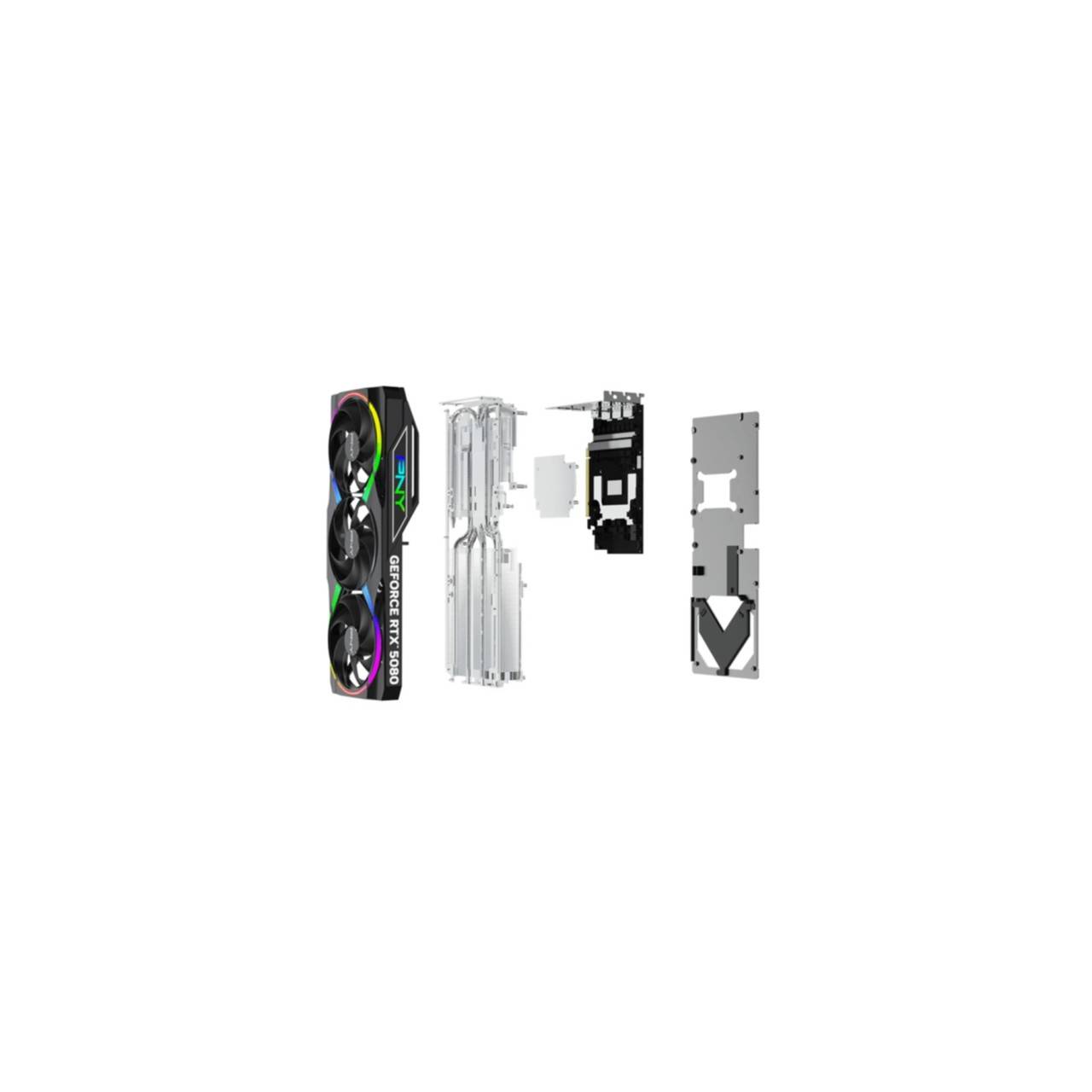 PNY VCG508016TFXXPB1-O, GeForce RTX 5080, 16 Go, GDDR7, 256 bit, 7680 x 4320 pixels, PCI Express x16 5.0-3