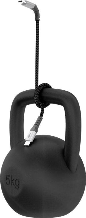 Câble textile USB-C vers USB-C avec fiches métalliques, câble de connexion extra-robuste pour les appareils avec...-4
