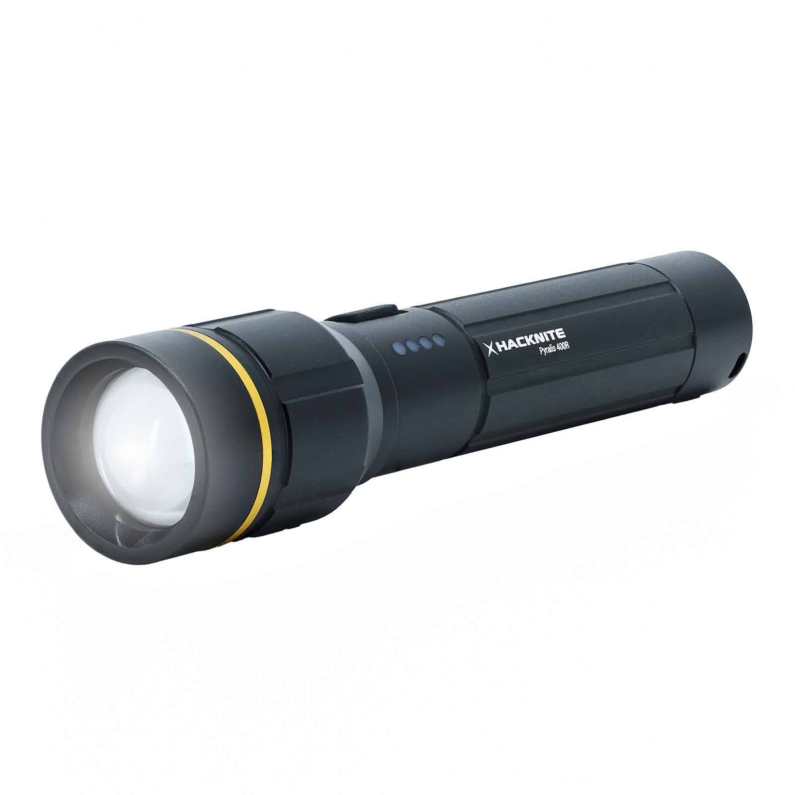 Lampe de Poche LED Rechargeable PYRALIS 400R - 400 lumens HACKNITE-0