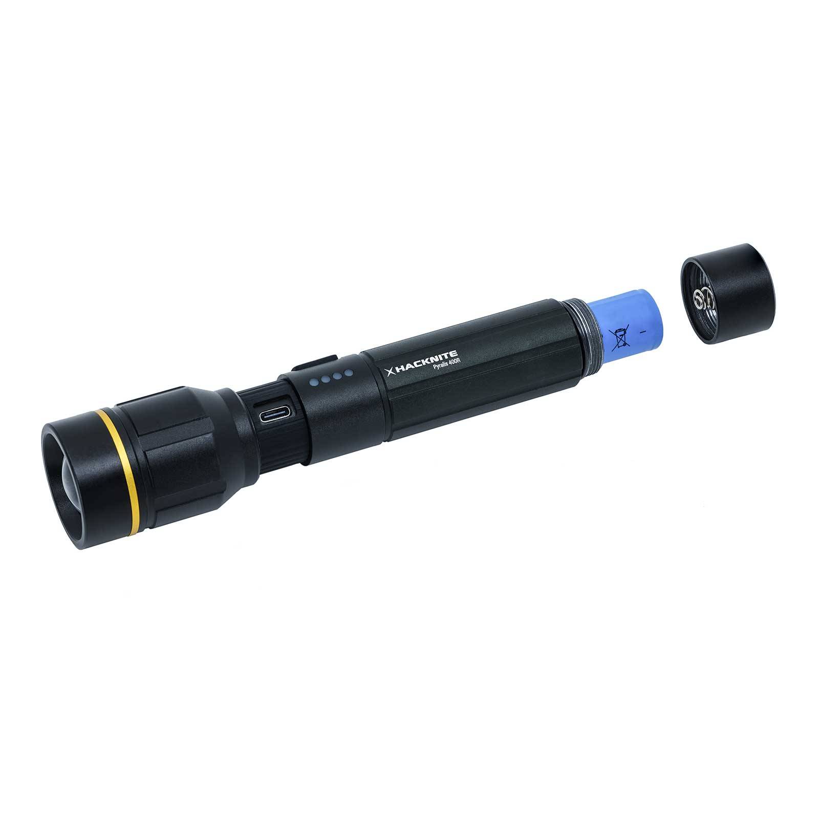 Lampe de Poche LED Rechargeable PYRALIS 400R - 400 lumens HACKNITE-3