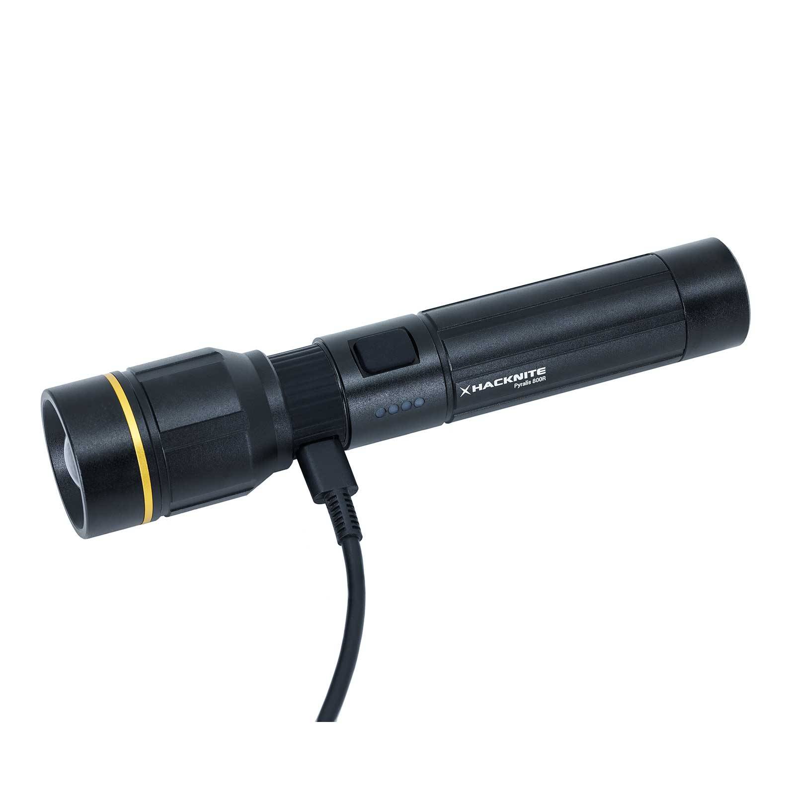 Lampe de Poche LED Rechargeable PYRALIS 800R - 800 lumens HACKNITE-2