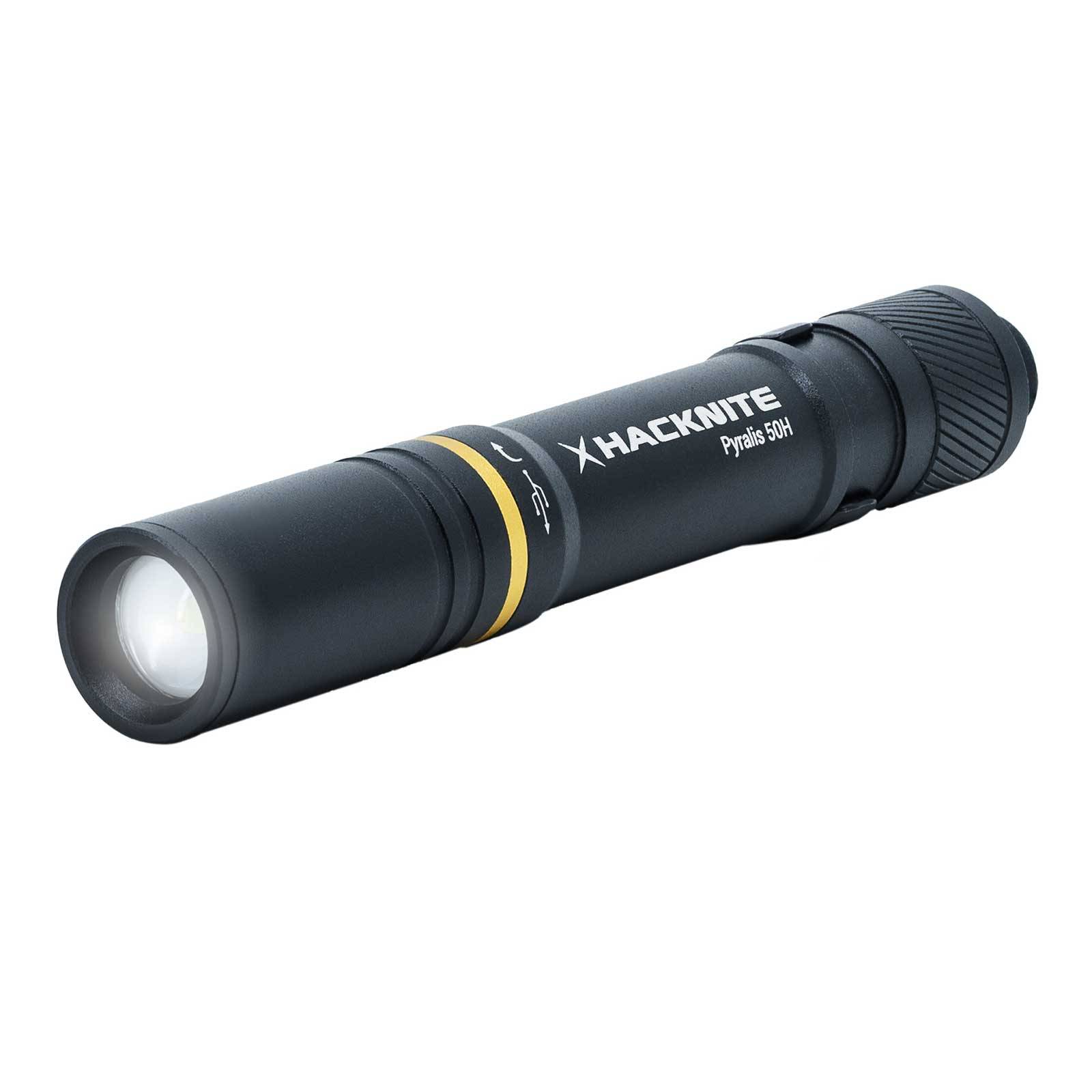 Lampe de poche LED stylo hybride rechargeable et piles - PYRALIS 50H Hacknite-0