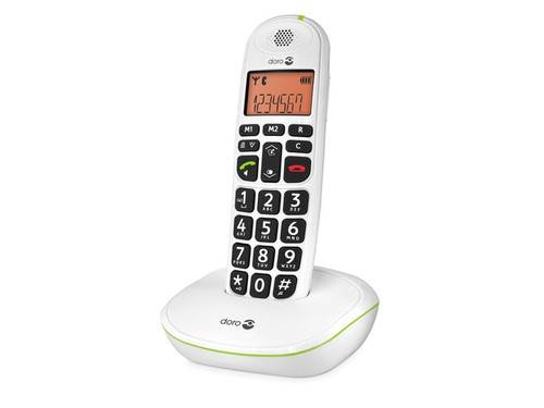 Téléphone Sans Fil Dect Blanc Sans Répondeur Doro phoneeasy100w-0