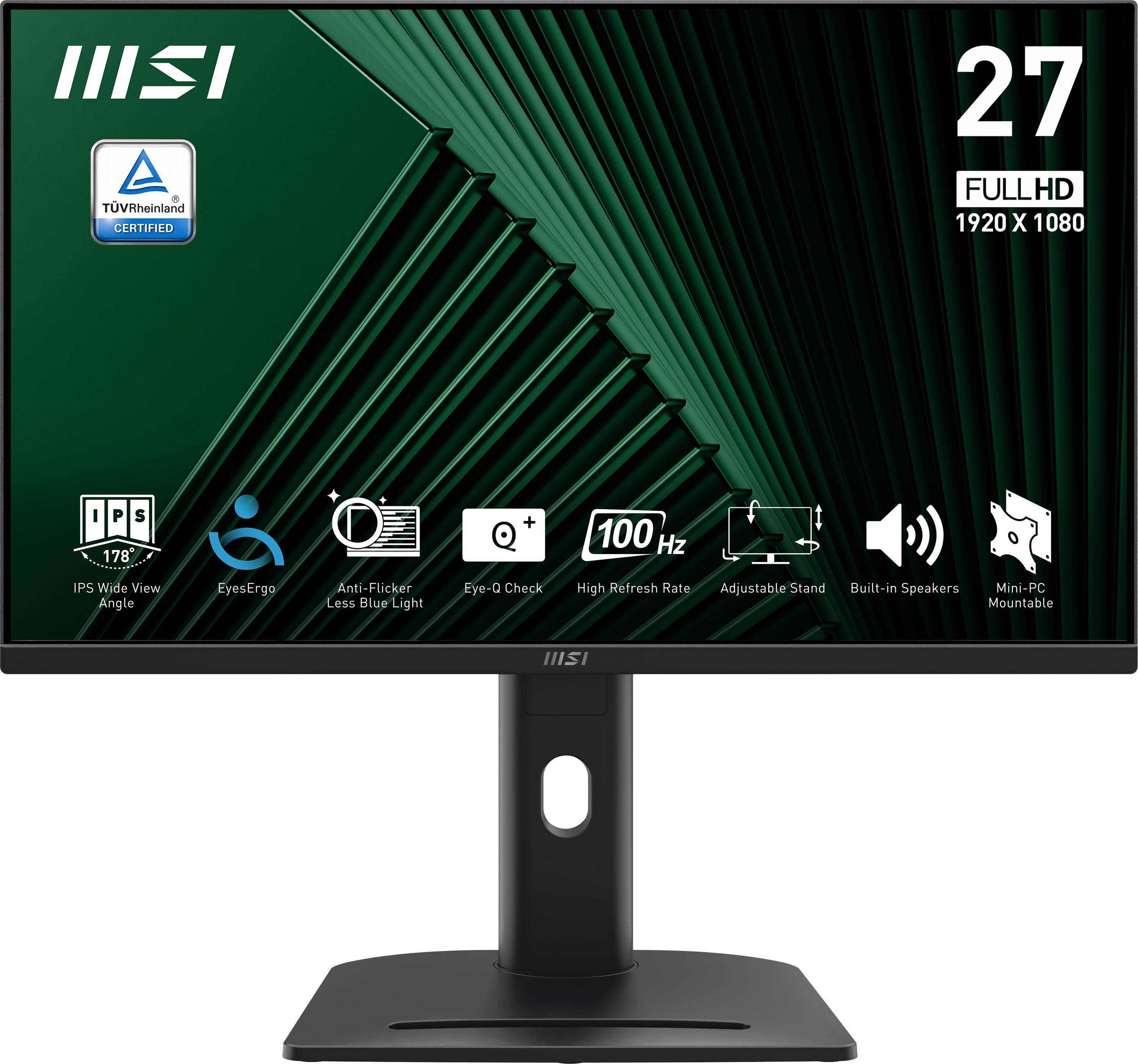 MSI PRO MP275PG, 68,6 cm (27"), 1920 x 1080 pixels, Full HD, LCD, 4 ms, Noir-0