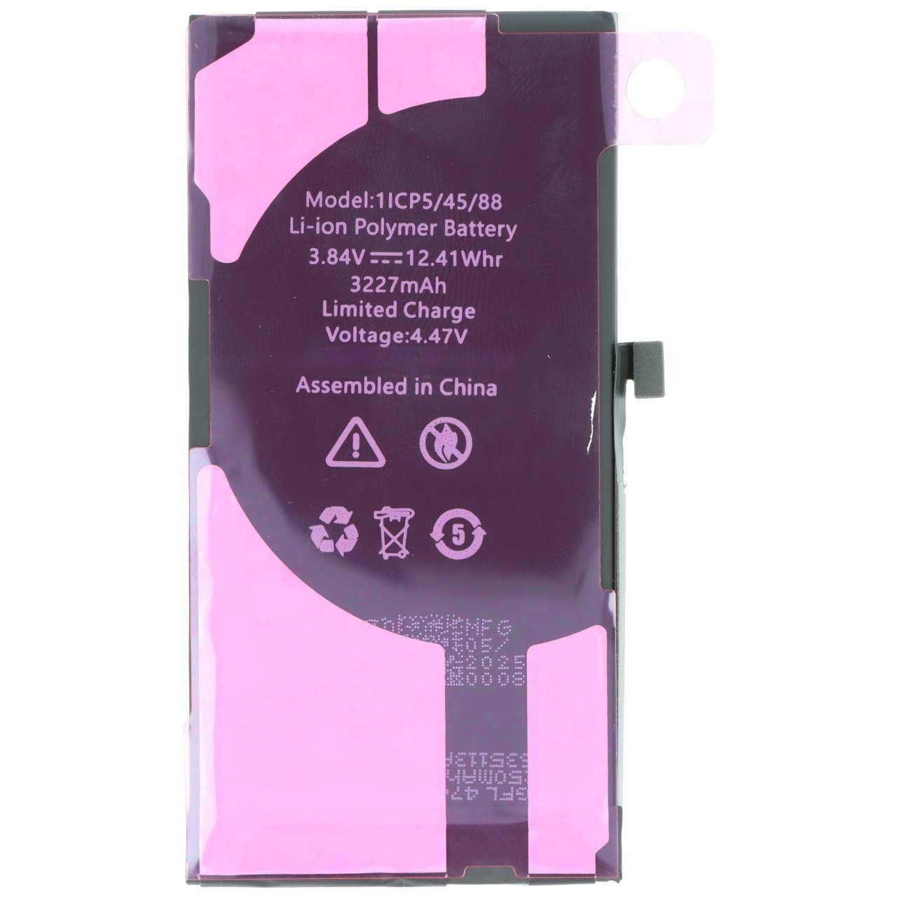 Batterie compatible avec Apple iPhone 13, diagnostiquable, Li-Polymère, 3,84 V, 3 227 mAh, 12,4 Wh, aucun outil requis-1