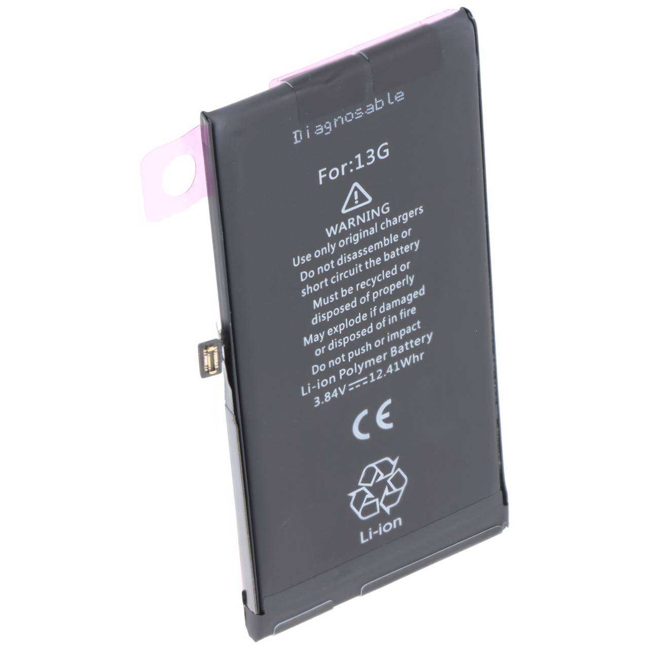 Batterie compatible avec Apple iPhone 13, diagnostiquable, Li-Polymère, 3,84 V, 3 227 mAh, 12,4 Wh, aucun outil requis-2