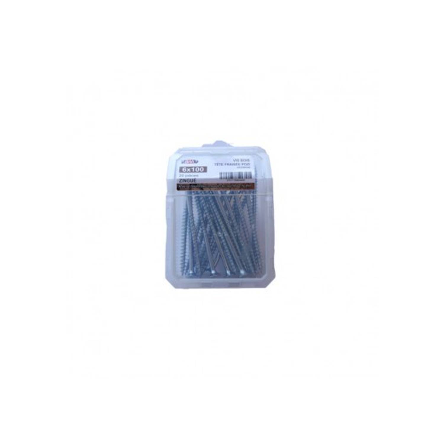 Vis pour panneaux agglomérés tête fraisée filetage partiel Zingué - Coque de 40 pièces - 5 x 100 mm- Vendu par 4-0