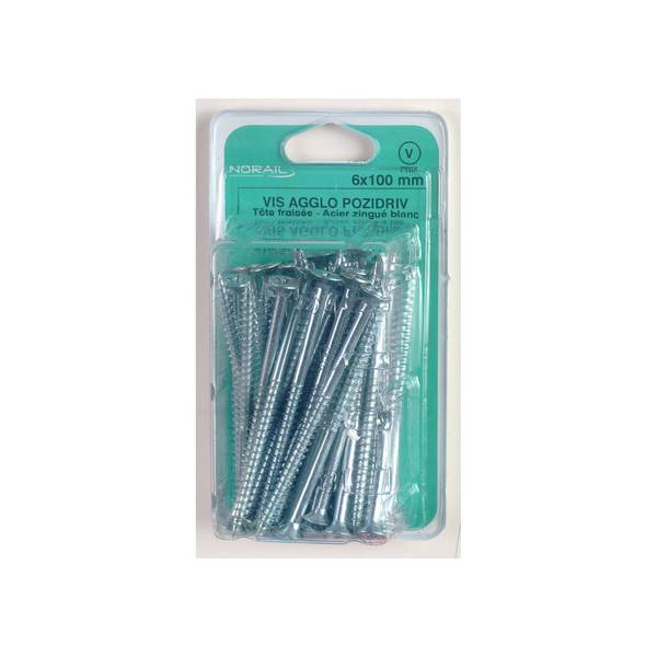 COQUE DE 20 VIS AGGLO TF PART 6X100 ZINGUE - Vendu par 4