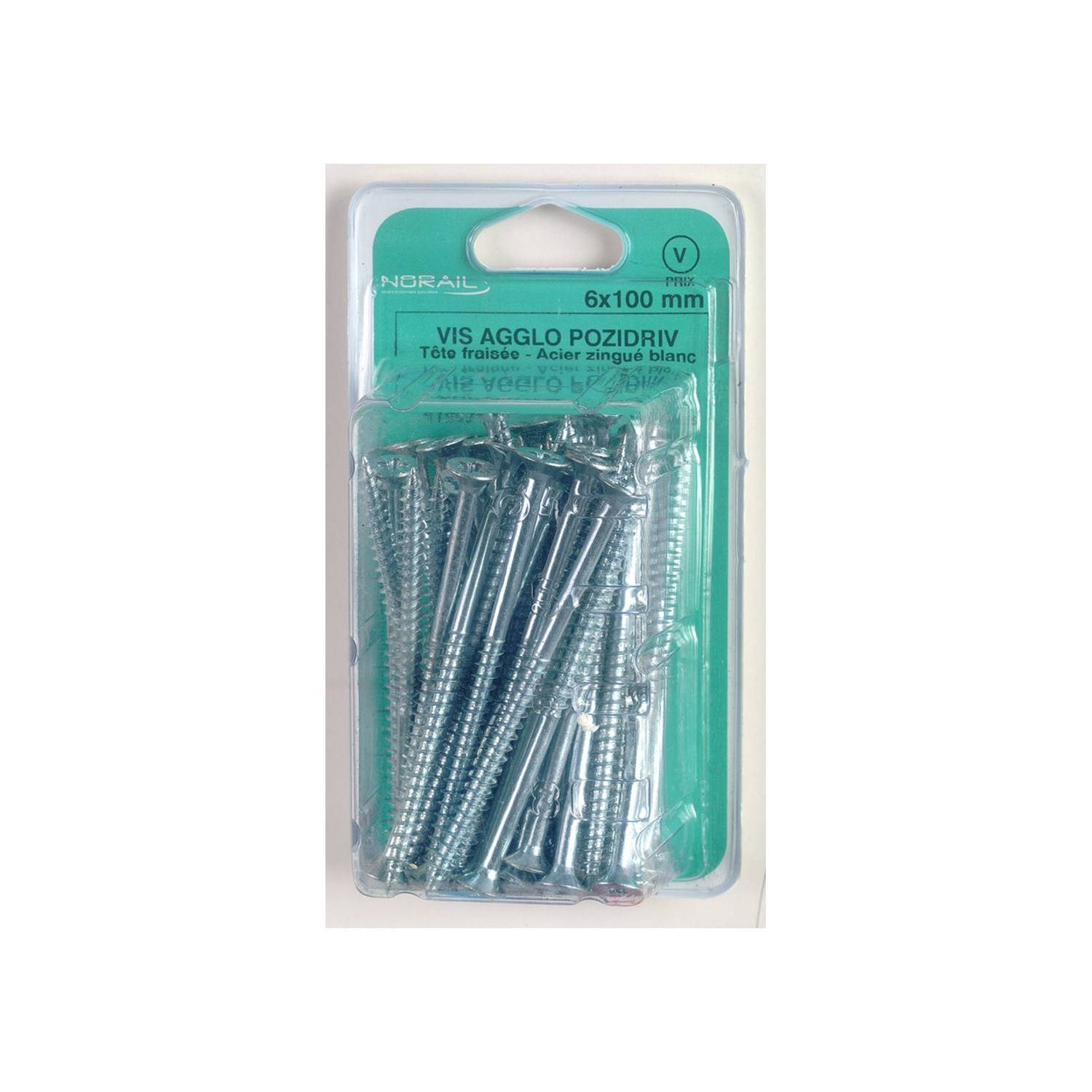 COQUE DE 20 VIS AGGLO TF PART 6X100 ZINGUE - Vendu par 4-0