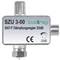 Image d'un régulateur d'atténuation SAT-F, modèle SZU 3-00, de la marque Axing, avec une valeur d'atténuation de 20 dB. Le marquage CE est visible.