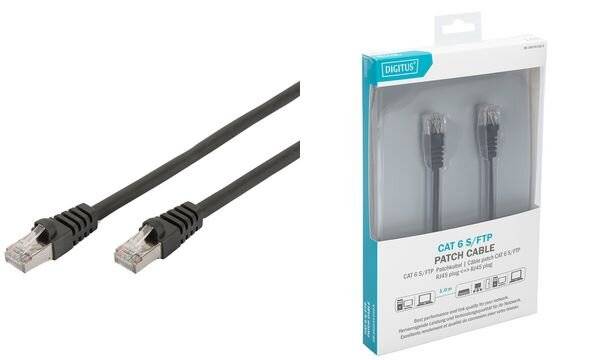 Digitus DB-160144-020-S RJ45 Câble réseau, câble patch CAT 6 S/FTP 2.00 m noir sans halogène, torsadé par paire 1 pc(s)-2