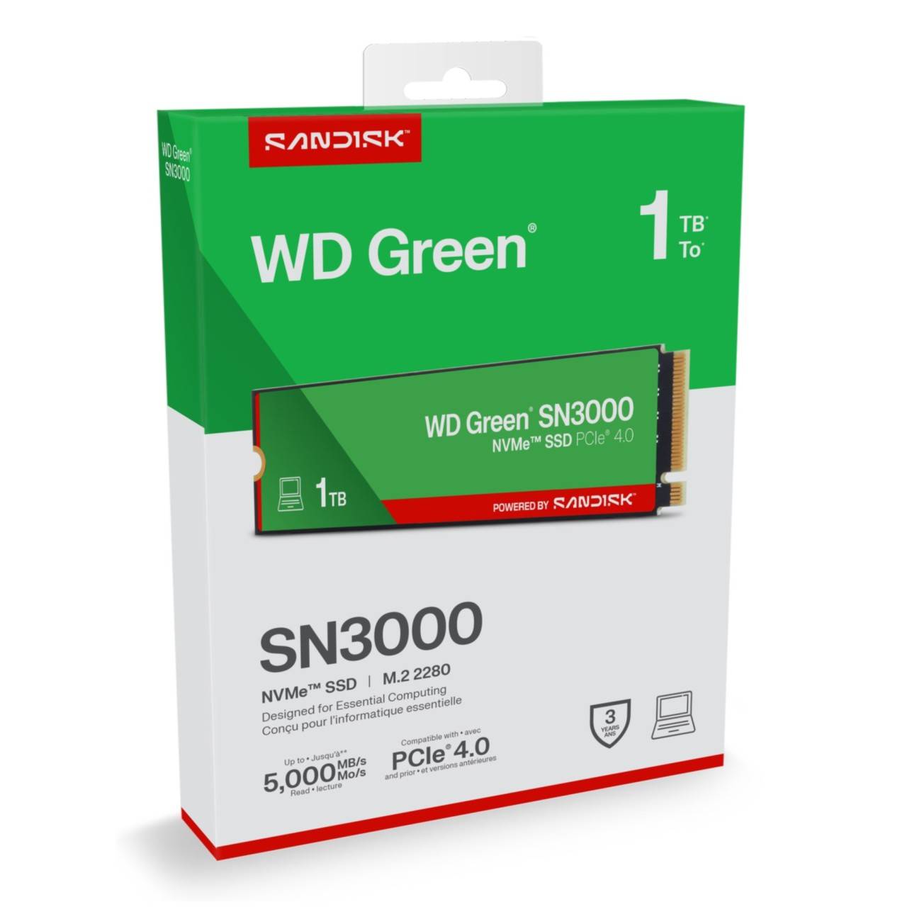 WD Green SN3000 NVMe SSD 1To M.2 2280 POWERED BY SANDISK-4