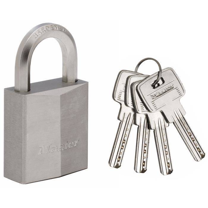 Master Lock 1145PEURD Cadenas Marin avec Clé, Gris, 7,1 x 4 x 2,1 cm-0