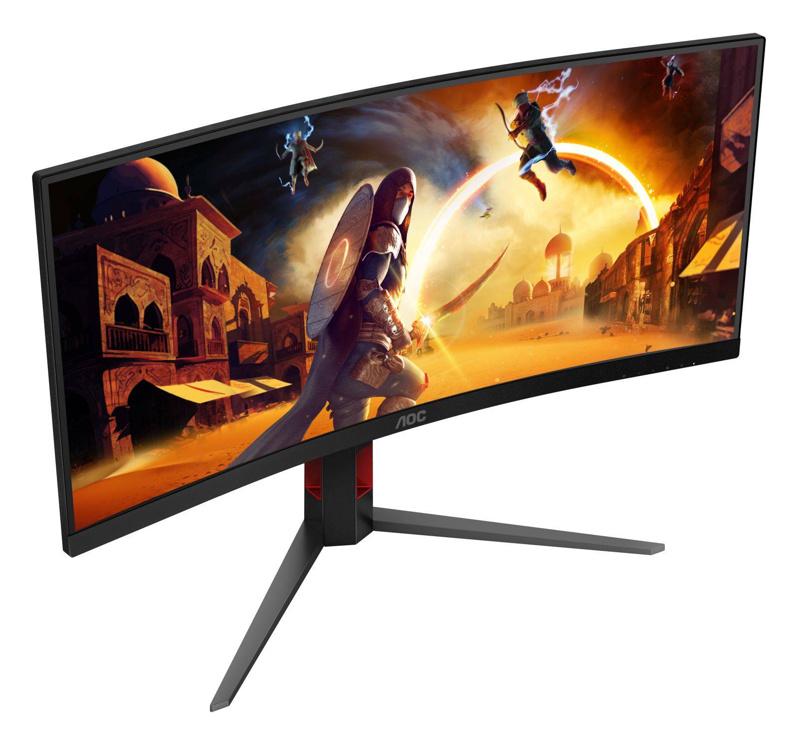 AOC G4 CU34G4, 86,4 cm (34"), 3440 x 1440 pixels, Wide Quad HD, LED, 1 ms, Noir, Rouge-3