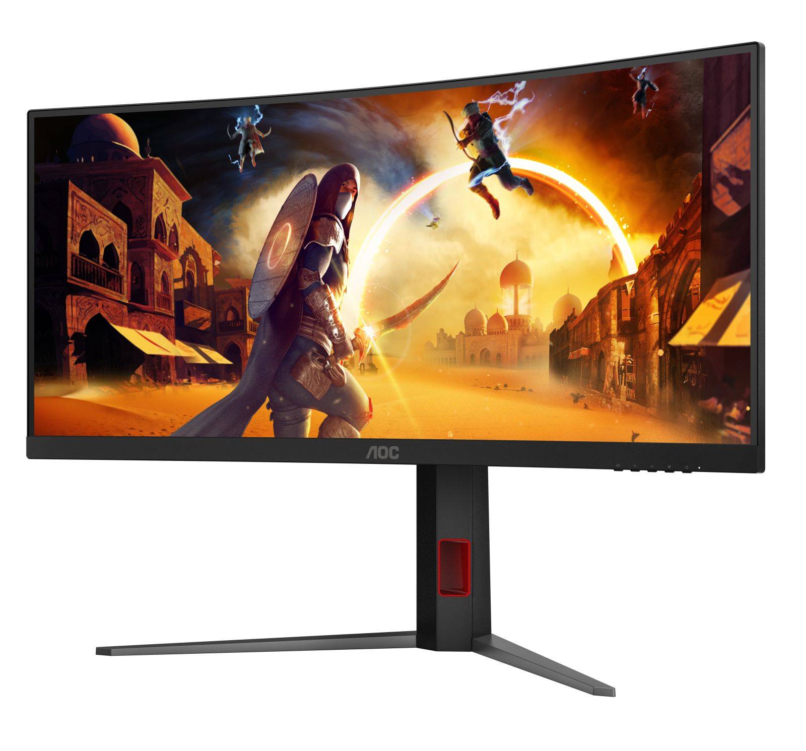 AOC G4 CU34G4, 86,4 cm (34"), 3440 x 1440 pixels, Wide Quad HD, LED, 1 ms, Noir, Rouge-4