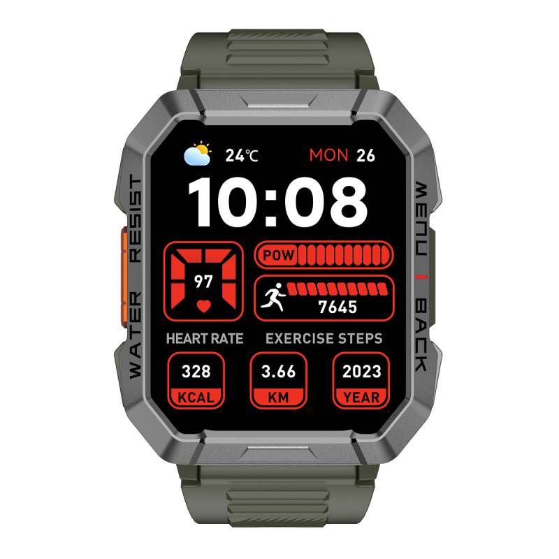 Blackview W60 (Montre Durcie Connectée - 2.01'' - Microphone intégré) Vert-0