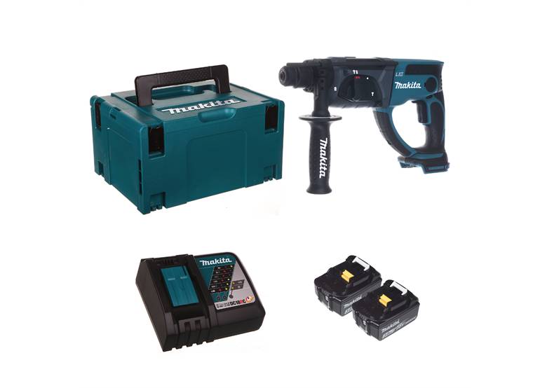 Perforateur burineur SDS-Plus 2J 18V LXT -2x3,0 Ah- en MAKPAC - MAKITA DHR202RFJ-0