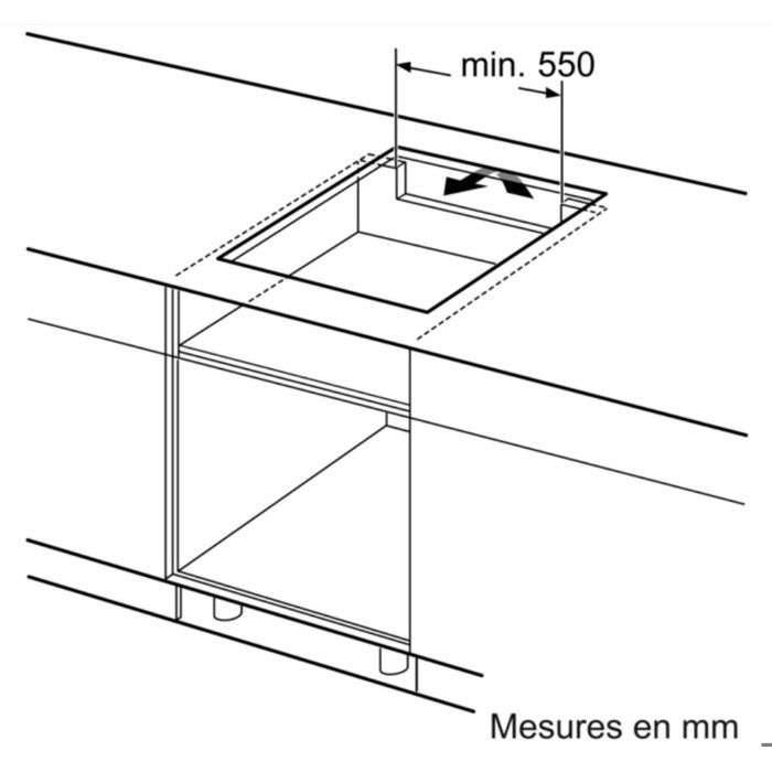 Table De Cuisson à Induction 60cm 3 Feux 4600w Bosch puc611aa5e-1