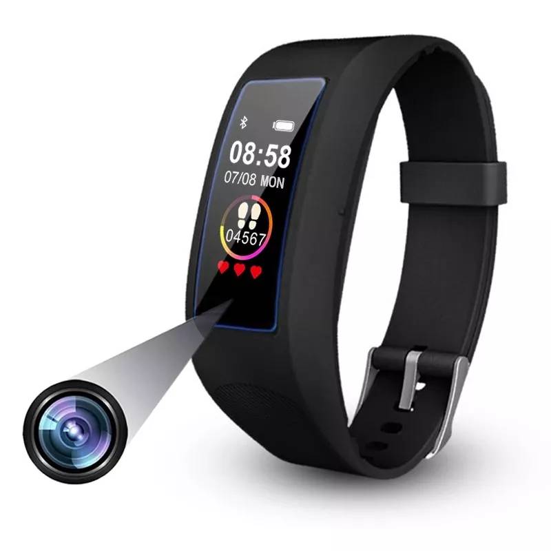 Montre Caméra Espion Ios Android Bracelet connectée Full HD 1080p Cardio Tension + SD 16Go YONIS-0