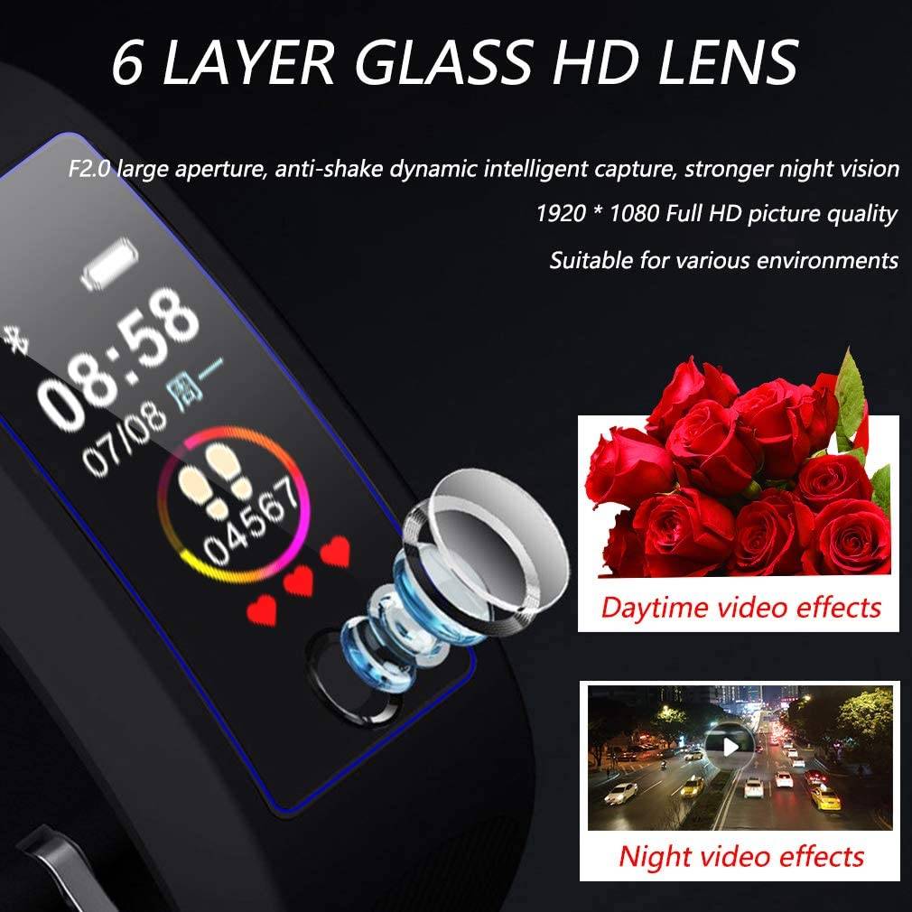 Montre Caméra Espion Ios Android Bracelet connectée Full HD 1080p Cardio Tension + SD 64 Go - Yonis-1