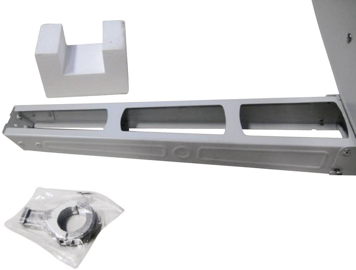 Étrier métallique, insert en mousse, et pince de montage emballée sur fond blanc. Conviennent probablement pour une application de montage ou de fixation.