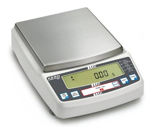 Balance de précision Kern PBS 6200-2M Plage de pesée (max.) 6.2 kg Lisibilité 0.01 g sur bloc d'alimentation argent-2