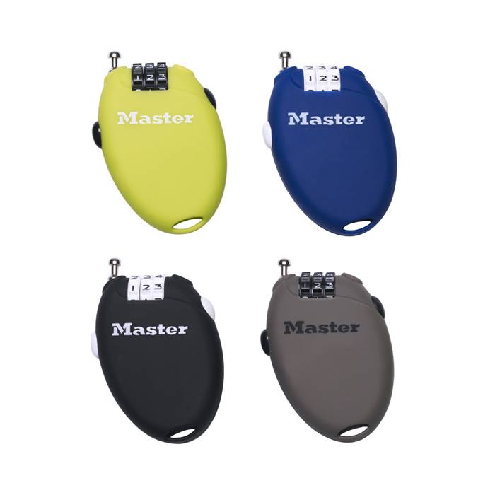 Master Lock 4603EURD Cadenas à Combinaison avec Câble Rétractable, Couleur Aléatoire, 5,4 x 2,1 x 7,2 cm-1
