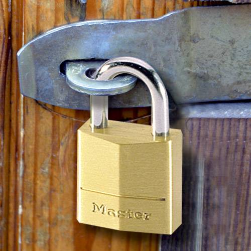 Master Lock 120EURT Lot de 2 Petits Cadenas à Clé en Laiton, Doré, 3,4 x 2 x 1 cm-2