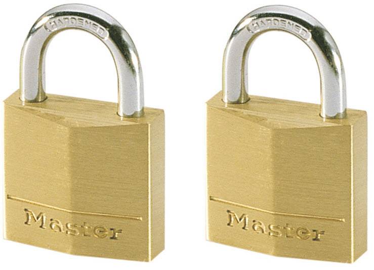 Master Lock 120EURT Lot de 2 Petits Cadenas à Clé en Laiton, Doré, 3,4 x 2 x 1 cm-3