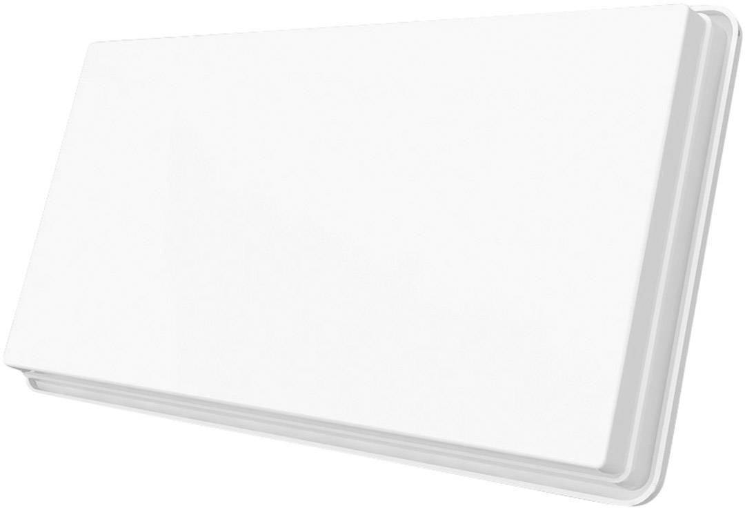 Un enveloppe blanche rectangulaire présentée en biais. La surface est lisse et elle est légèrement ouverte sur le côté droit.