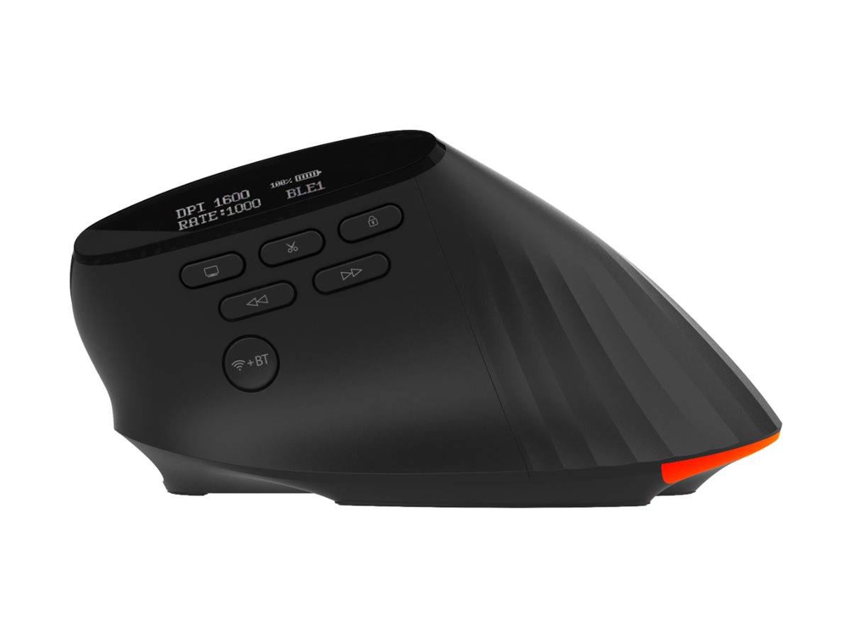 Acer Smart Fit Vertical Mouse - Retail pack, Droitier, RF sans fil + Bluetooth, 8000 DPI, Noir-3