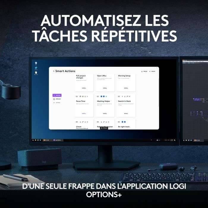 Logitech Master MX Keys S, Sans fil, Bluetooth, Commutateur de touche « ciseaux », AZERTY, LED, Gris-2