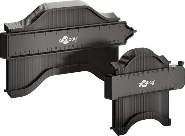 Jauge de contour Goobay, lot de 2 - gabarits de contour avec levier de verrouillage pour fixer le contour