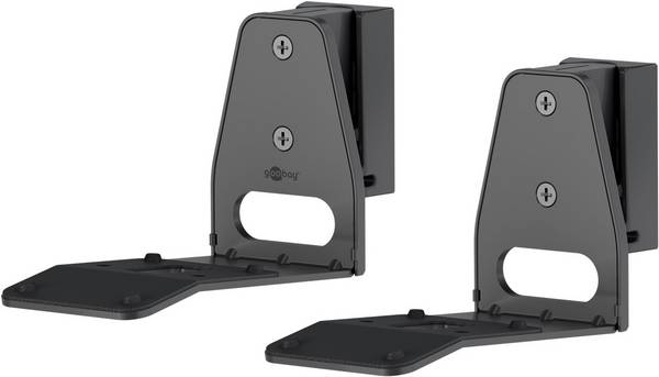 Support mural pour haut-parleur Goobay Modern Era 3 Flex, noir - 2 pièces, compatible avec le Sonos Era 300, support...