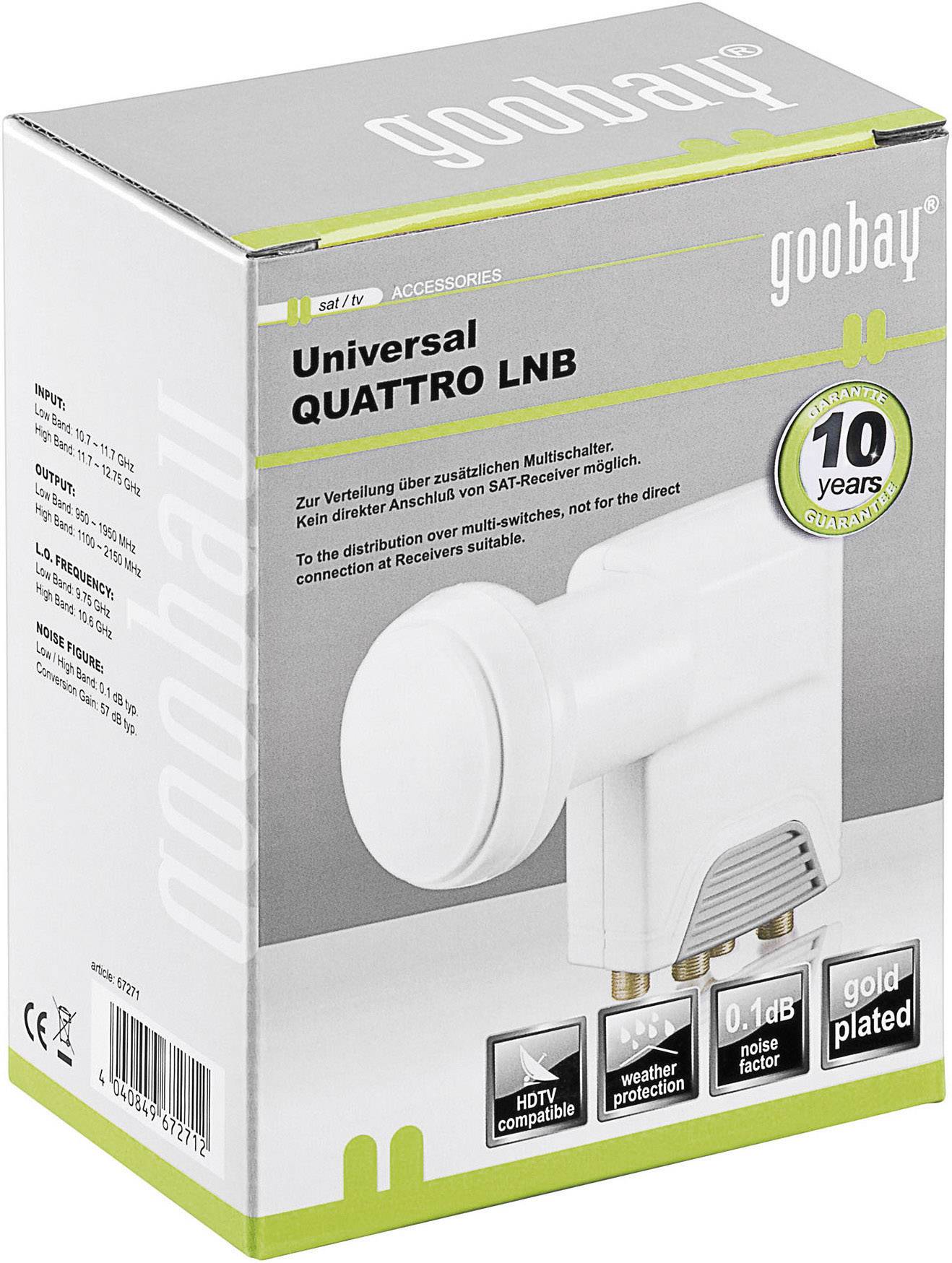 LNB Quattro Goobay Universal Nombre D'abonné(s) : 4 Contacts De ...