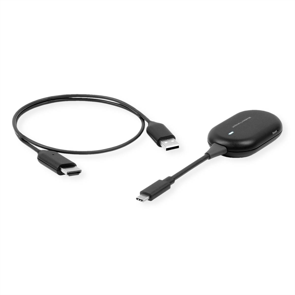 Roline Câble de raccordement USB 2.0 USB-C® mâle, Fiche mâle HDMI-A, USB-A mâle 60 cm noir avec USB 14.01.3418-0