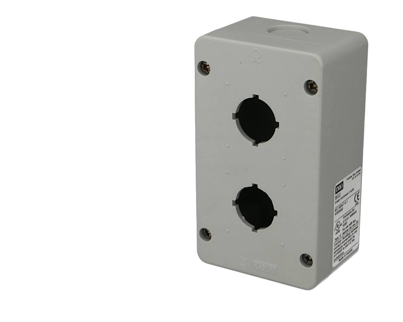 Boîtier deux positions, pour boutonnerie IMO Ø22mm - BG2-0