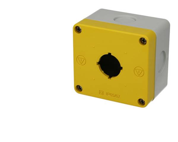 Boîtier une position jaune pour boutonnerie IMO Ø22mm - BG1 GE