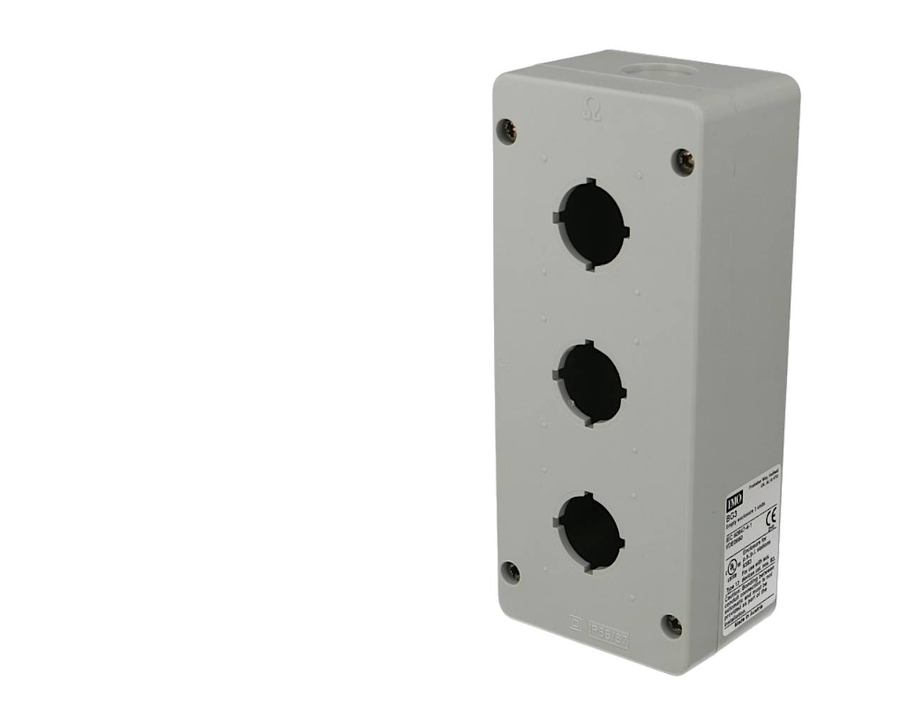 Boîtier trois positions, pour boutonnerie IMO Ø22mm - BG3-0